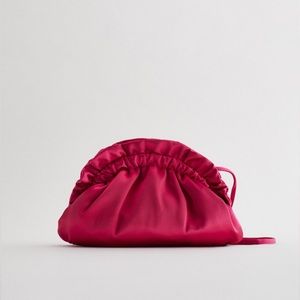 Zara Satin Effect Pink Crossbody Bag/Clutch (Like new)